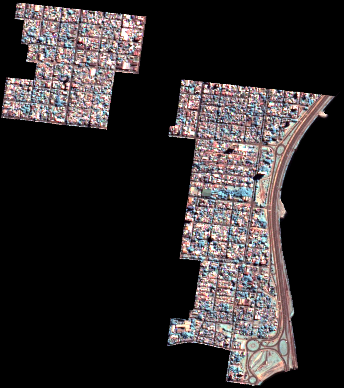 Imagen CBERS-4A WPM pansharpen 8 m color de DM Villa Urquiza