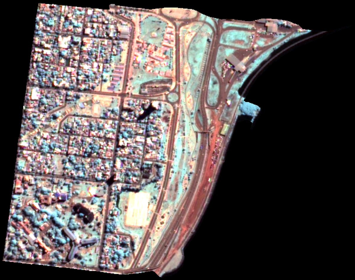 Imagen CBERS-4A WPM pansharpen 8 m color de DM Villa Urquiza (sureste)