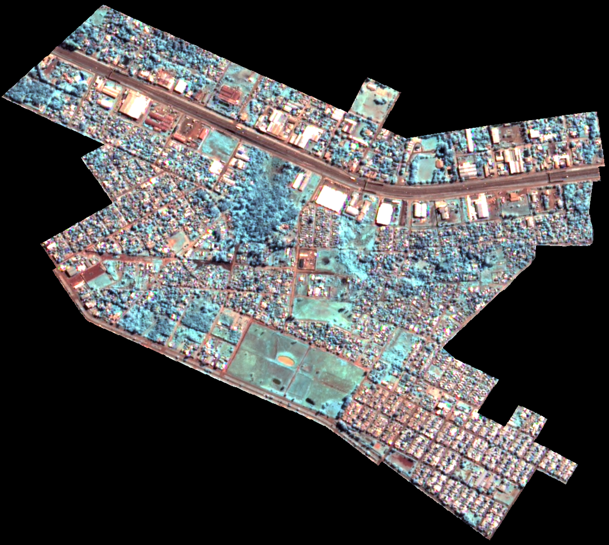 Imagen CBERS-4A WPM pansharpen 8 m color de San Martín (sureste)